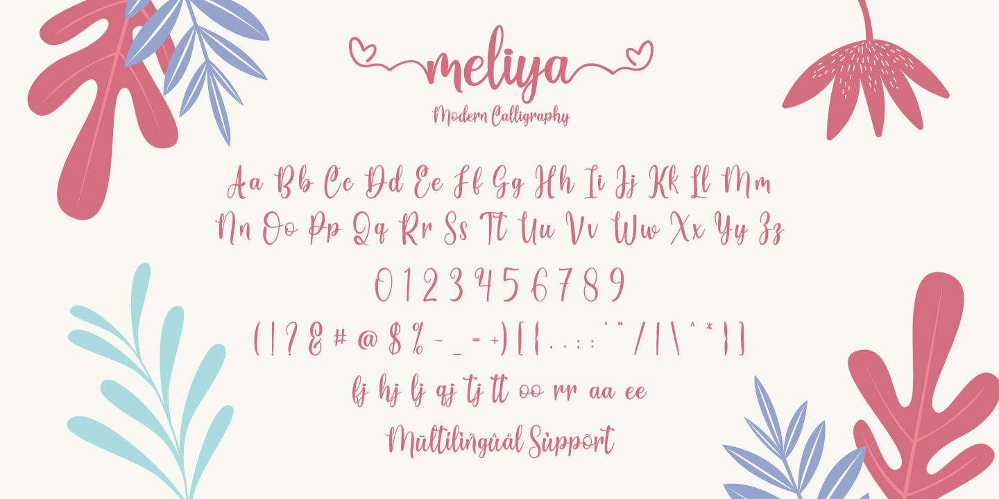 Пример шрифта Meliya #6